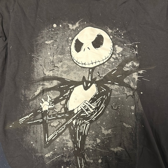 new Nightmare Before Christmas grey cotton blend graphic tee ;;; M & L main image 0